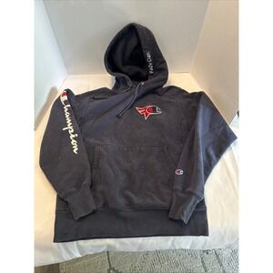 Champion Hoodie Men Small Blue Faze Clan Reverse Weave Gamer Spellout Sweatshirt
